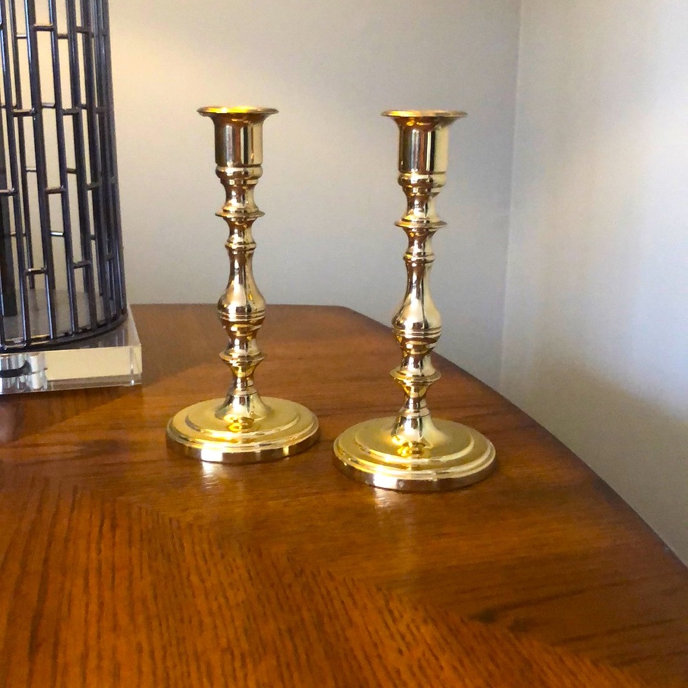A set of 2 Baldwin candle stick holders